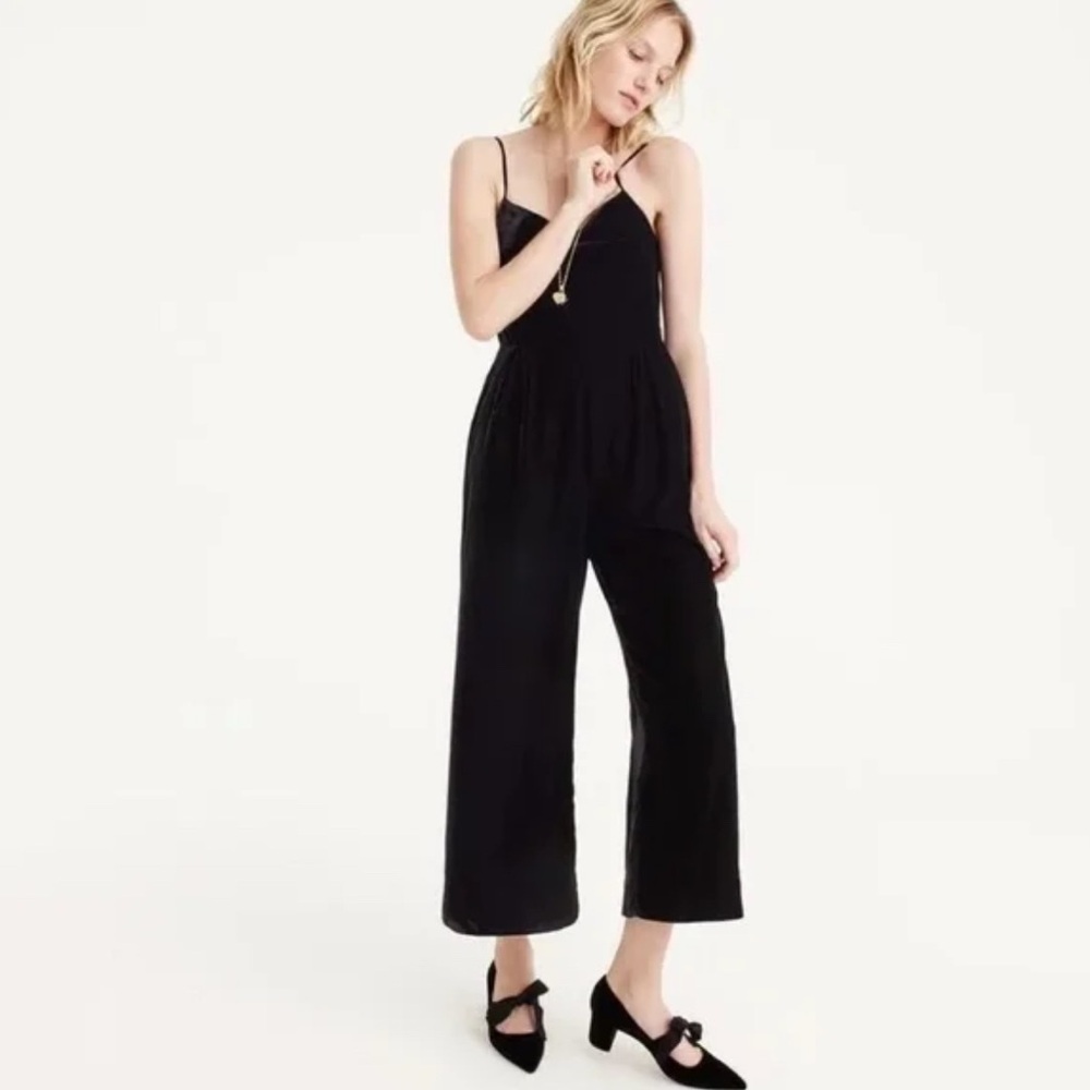J. Crew Velvet Black Jumpsuit, size 8